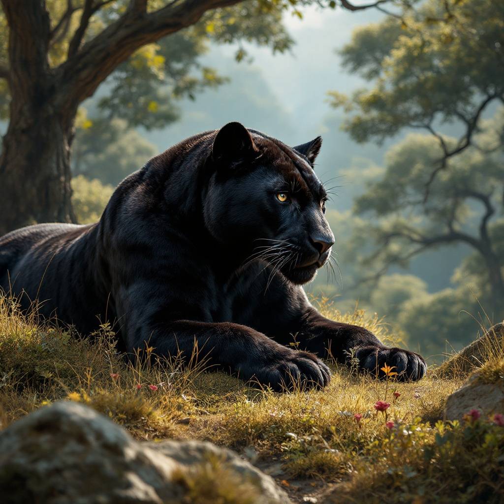 Kingdom of Beasts Portrait Print — No. 406 — Digital Wall Art