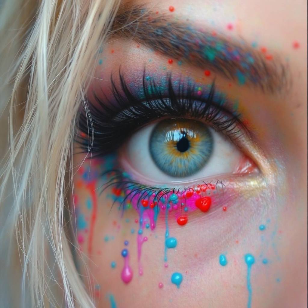 Colorful Neon Portrait Art — No. 344 — Digital Wall Art