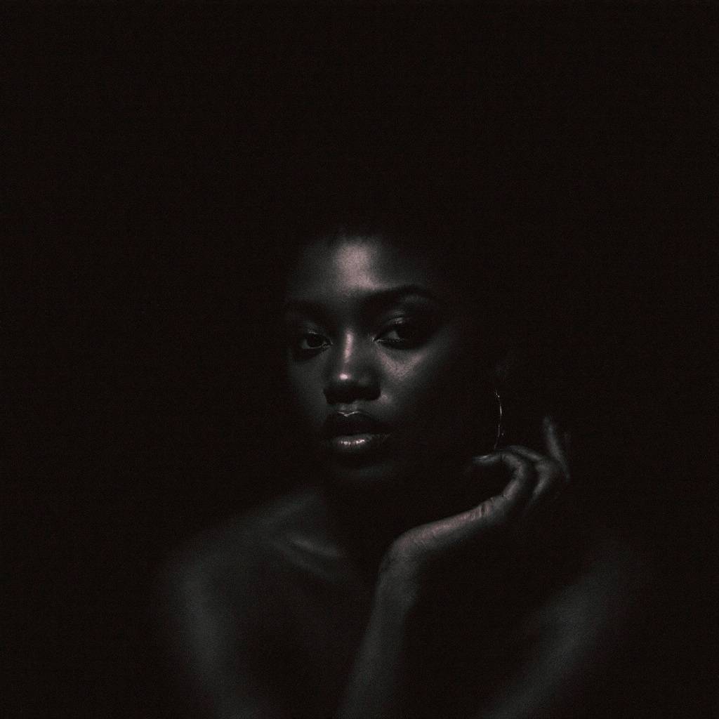 Nostalgic Film Style Black Portrait — No. 125 — Digital Wall Art