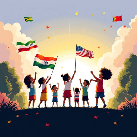 Multicultural Unity & Heritage Art — No. 536 — Digital Wall Art