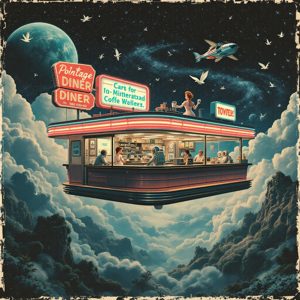 Vintage Diner in the Clouds