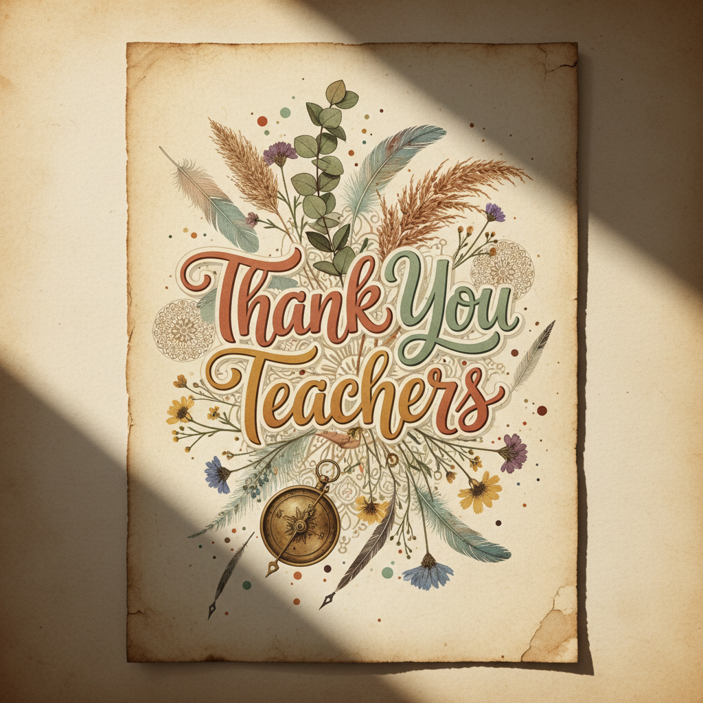 Teacher Appreciation Boho Poster Bundle | Rustic Classroom Decor | Thank You Teacher Wall Art | Inspirational Quotes | Digital Download