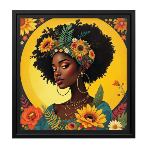 Boho Earthy Tones Floral Woman Print