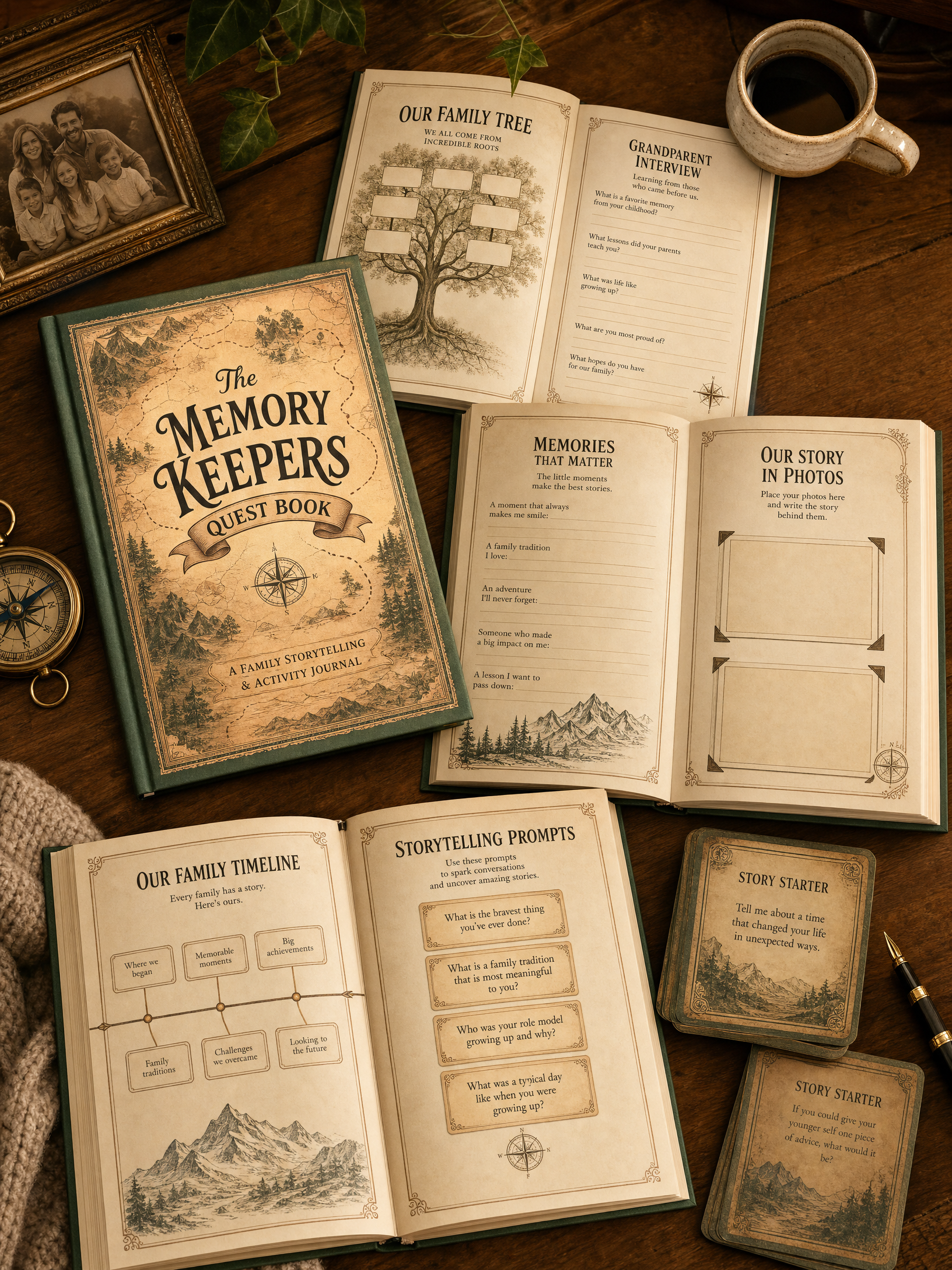 The Memory Keepers Quest Book — Family Storytelling & Activity Journal (Digital PDF)