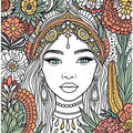 Bohemian Jewel Tones Portrait Print