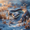 Frost Viper in Winter Desert
