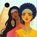 Boho Colorful Afro Portrait Wall Art