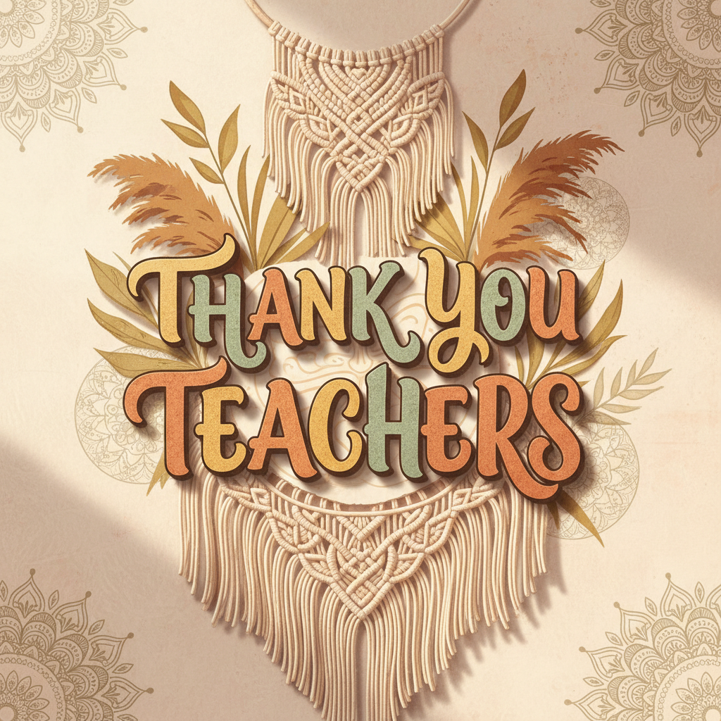Teacher Appreciation Boho Poster Bundle | Rustic Classroom Decor | Thank You Teacher Wall Art | Inspirational Quotes | Digital Download