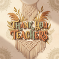 Teacher Appreciation Boho Poster Bundle | Rustic Classroom Decor | Thank You Teacher Wall Art | Inspirational Quotes | Digital Download