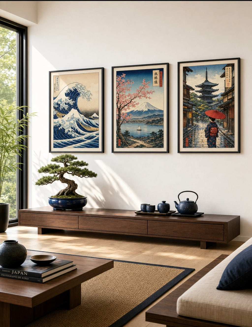 Japanese Lucky Gourd Wall Art | Ukiyo-e Fortune & Prosperity Print | 萬事如意 May All Go As You Wish