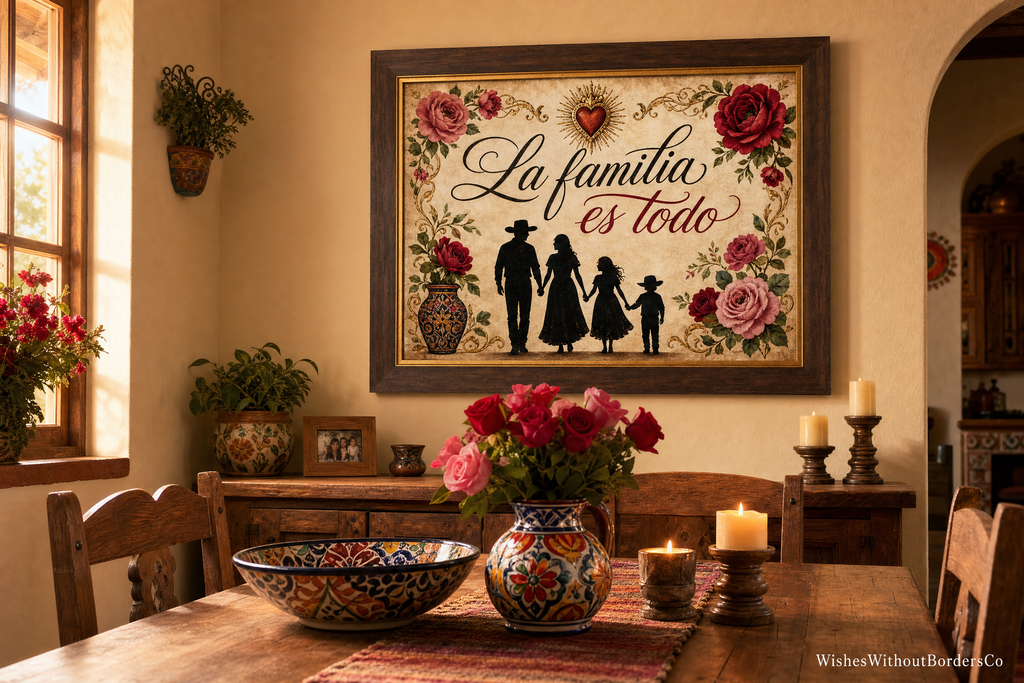 La Familia Es Todo Printable Wall Art Set | 3-Piece Hispanic Home Decor | Latino Family Silhouette Wall Art | Quinceañera Gift Digital Download