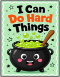 Halloween SEL Positive Affirmation Posters – Cute Classroom Decor (10-Pack, PDF + PNG)