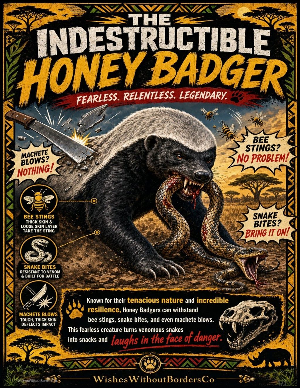 10 Real-Life Monsters | Nature's Most Frightening Creatures | Educational Poster Set