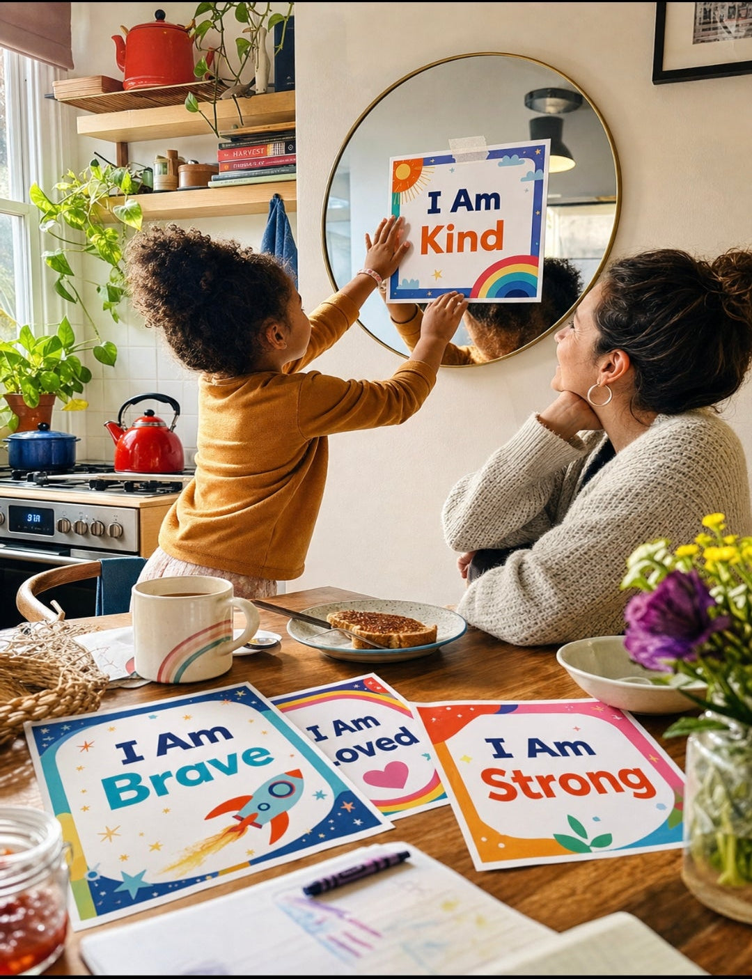 I Am Brilliant — Multicultural Affirmation & Activity Kit for Kids | Self-Esteem Building | Coloring, Writing Prompts & Positive Affirmation Cards | Printable PDF