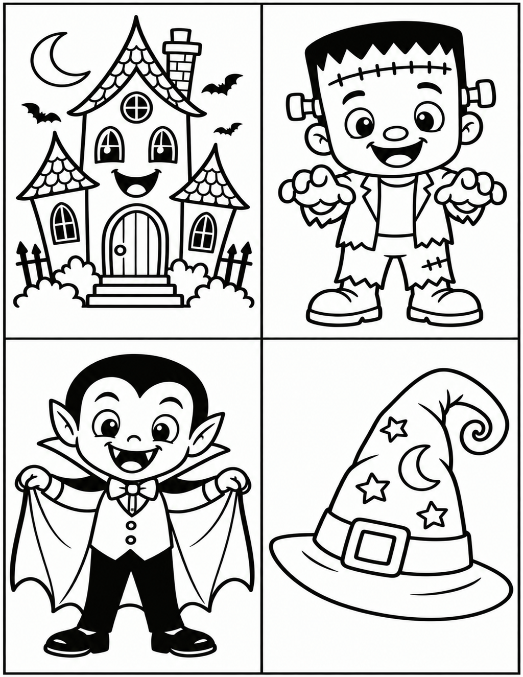 Build Your Own Halloween Mini Coloring Book for Kids | Cut, Glue & Color Activity | 20 Printable Pages | Fine Motor Skills | Instant Digital Download