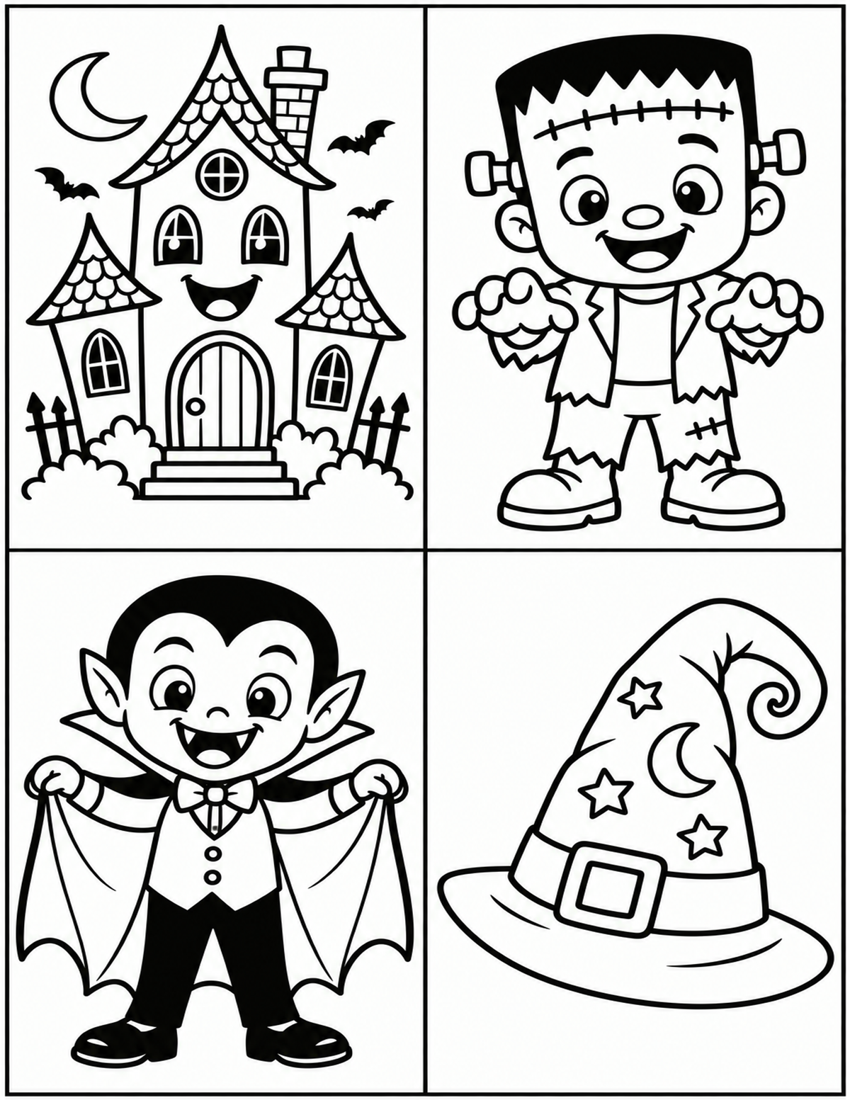 Build Your Own Halloween Mini Coloring Book for Kids | Cut, Glue & Color Activity | 20 Printable Pages | Fine Motor Skills | Instant Digital Download