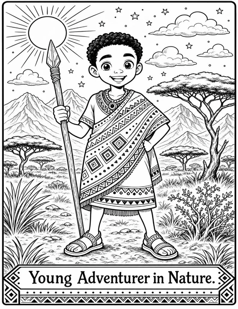 Around the World with Friends Coloring Book | 15 Global Culture Coloring Pages | Multicultural Kids Printable PDF | Geography & Traditional Outfits