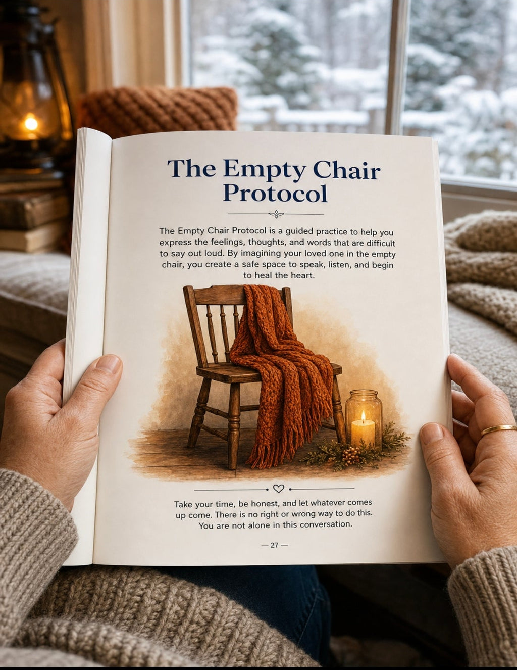 The Empty Chair: A Holiday Survival Guide for Grief | Printable Workbook & Journal | Christmas Thanksgiving New Years Bereavement Support | Loss Memorial Coping Tool