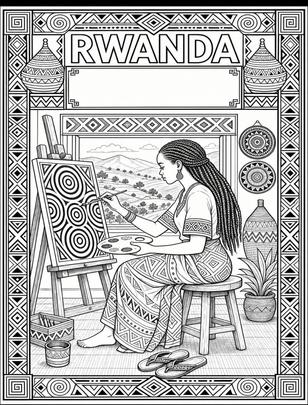 Around the World Coloring Book: Africa Edition | 22 Cultural Coloring Pages + Fun Facts | Educational Geography PDF for Kids