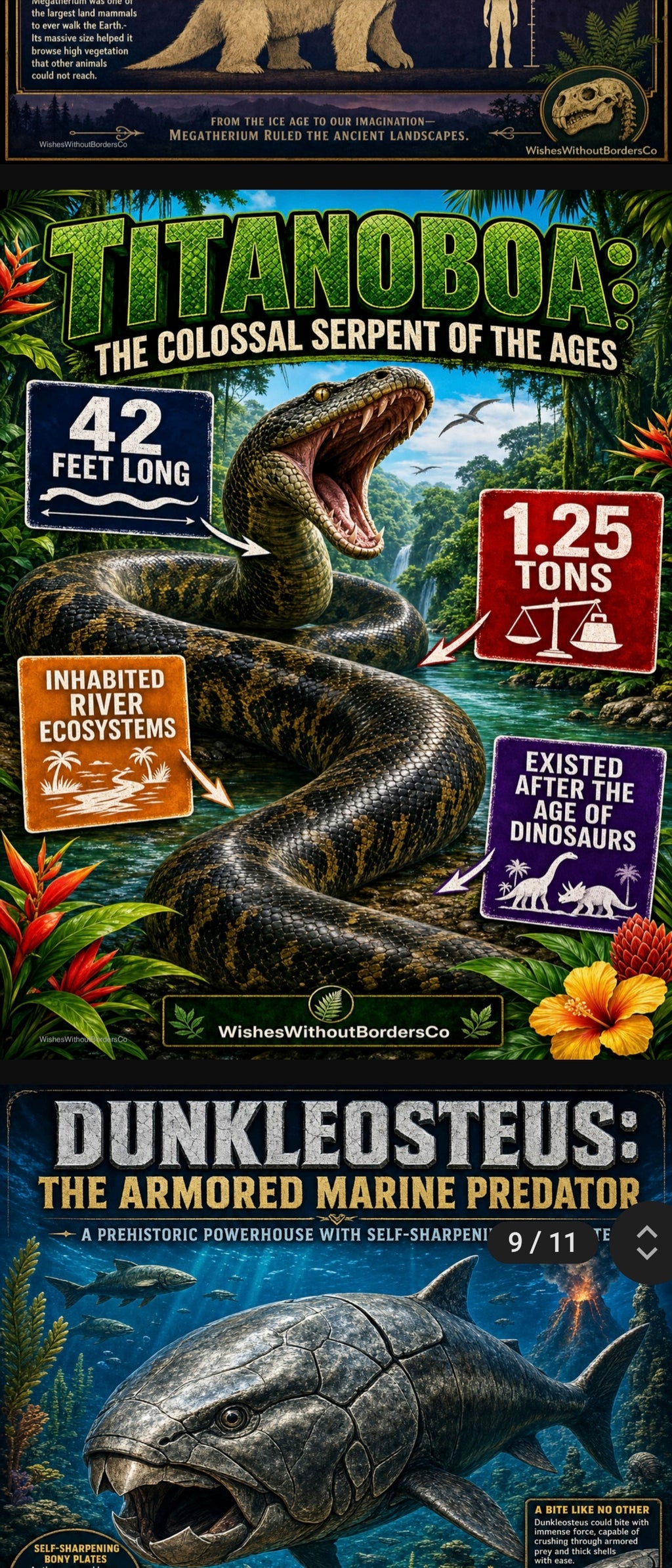 10 Real-Life Monsters | Nature's Most Frightening Creatures | Educational Poster Set