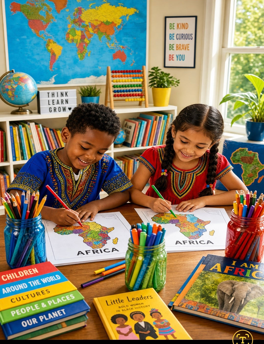 Around the World Coloring Book: Africa Edition | 22 Cultural Coloring Pages + Fun Facts | Educational Geography PDF for Kids