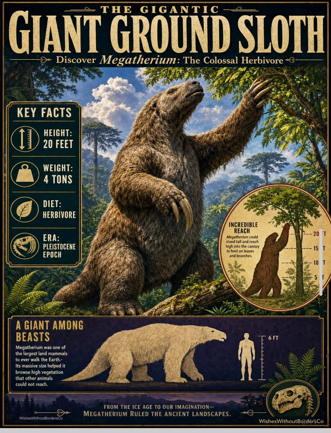 10 Prehistoric Animals That Aren't Dinosaurs | Educational Poster Set for Kids