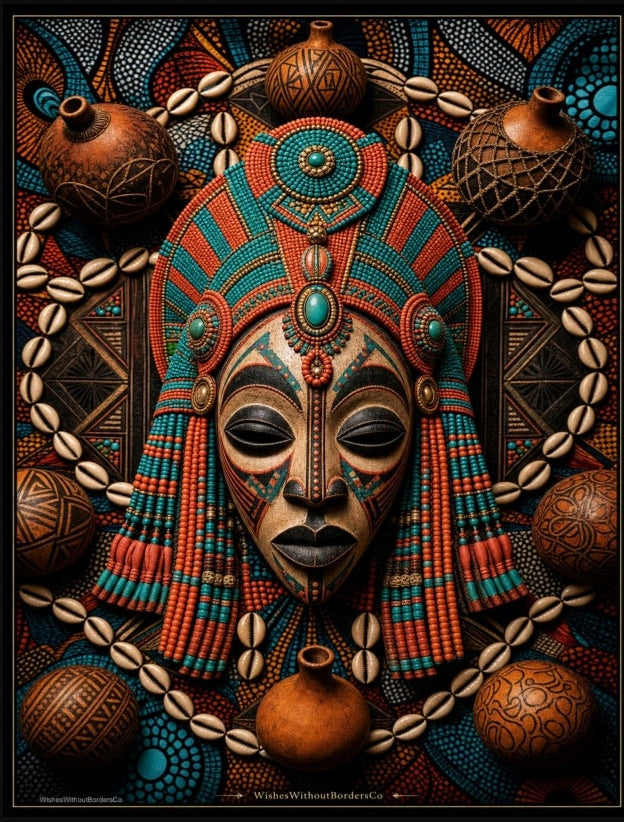 -Piece African Wall Art Set | Tribal Mask Digital Download | Afrocentric Decor | Dan/Baule Inspired Printable Wall Art