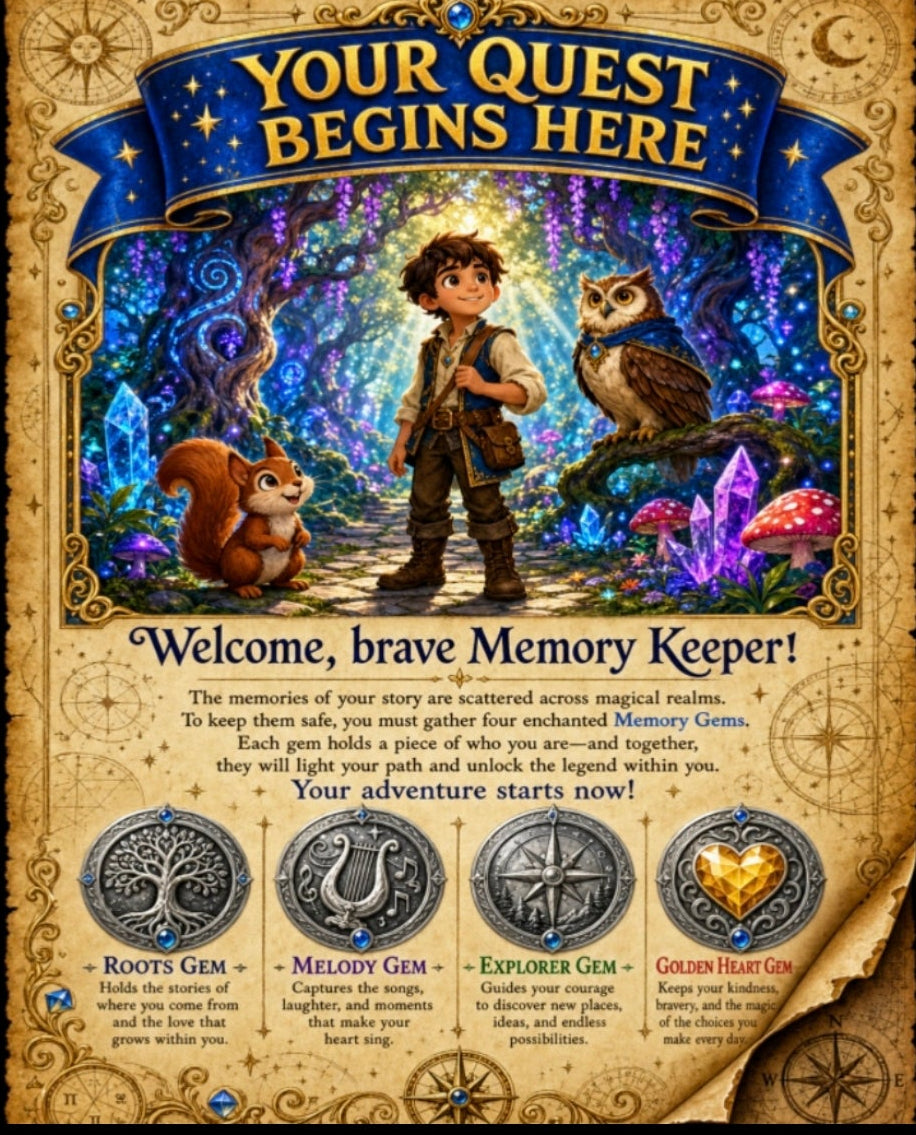 The Memory Keepers Quest Book — Family Storytelling & Activity Journal (Digital PDF)