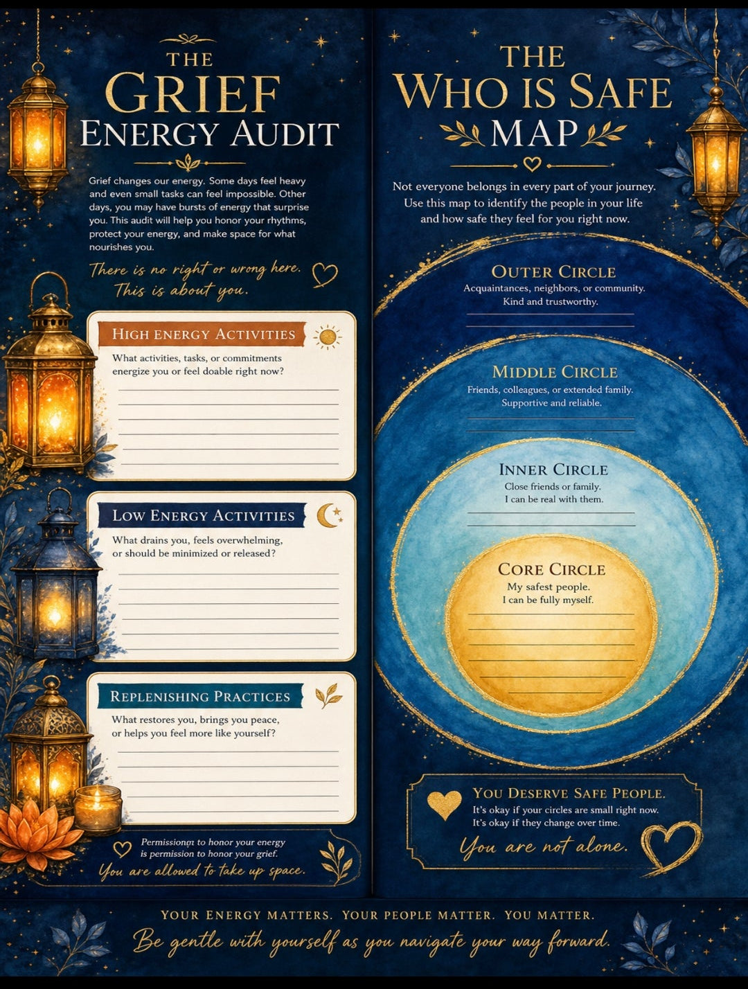 The Empty Chair: A Holiday Survival Guide for Grief | Printable Workbook & Journal | Christmas Thanksgiving New Years Bereavement Support | Loss Memorial Coping Tool