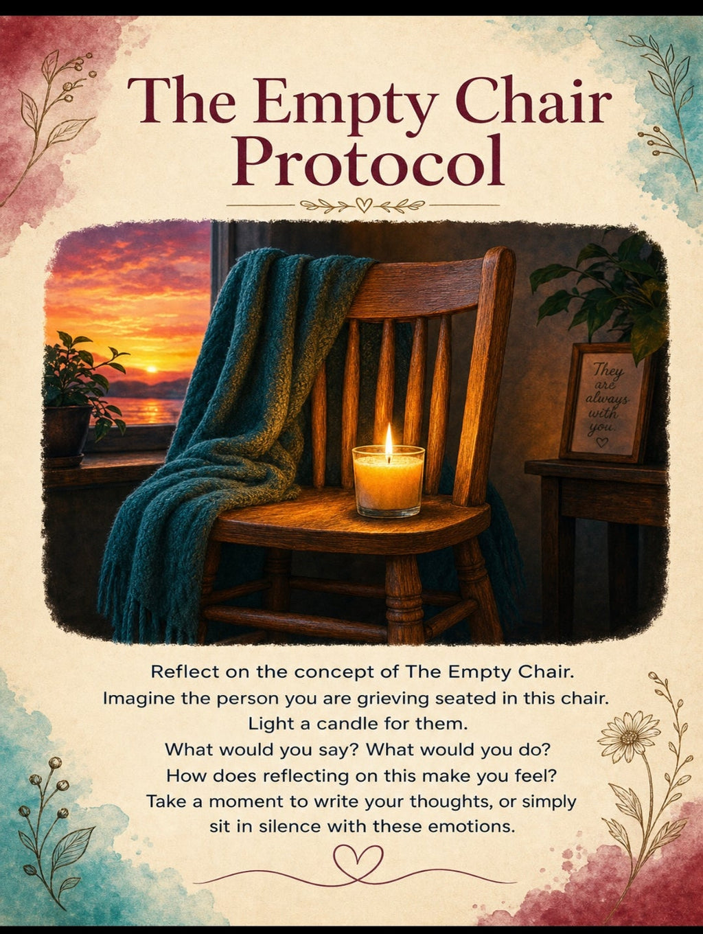 The Empty Chair: A Holiday Survival Guide for Grief | Printable Workbook & Journal | Christmas Thanksgiving New Years Bereavement Support | Loss Memorial Coping Tool