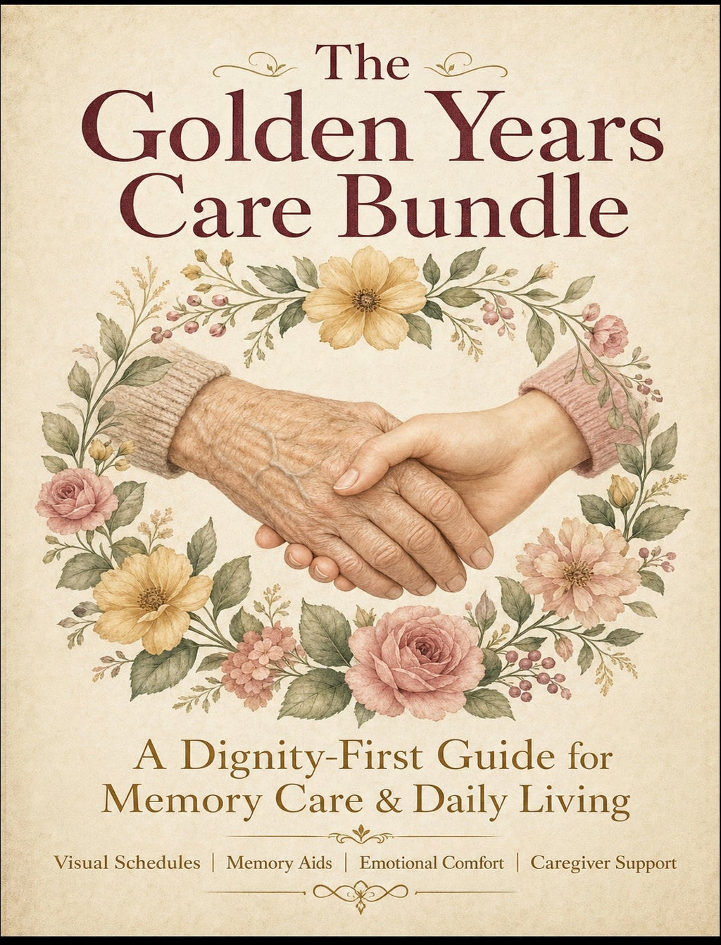 Golden Years Care Bundle | Dementia & Memory Care Guide for Families & Caregivers | 20-Page Printable PDF | Daily Routine Planner, Wellness Tracker & Checklists