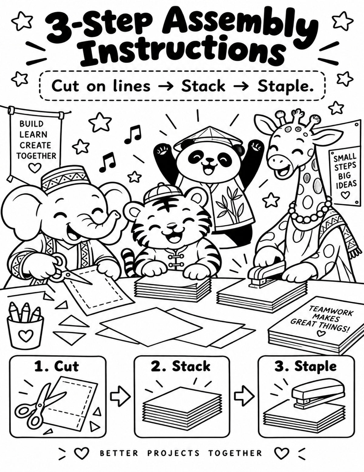My India Coloring Book — Make Your Own Mini Book | 20 Pages + Cover | Kids Cut, Color & Assemble | Multicultural SEL Activities