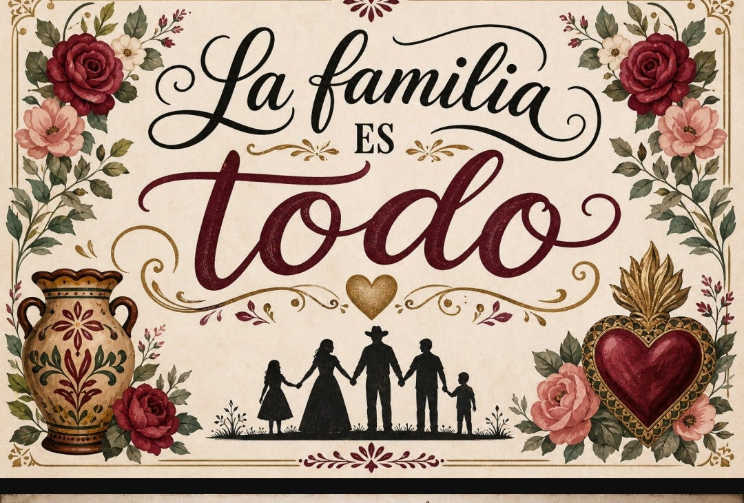 La Familia Es Todo Printable Wall Art Set | 3-Piece Hispanic Home Decor | Latino Family Silhouette Wall Art | Quinceañera Gift Digital Download
