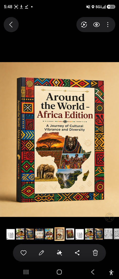Around the World Coloring Book: Africa Edition | 22 Cultural Coloring Pages + Fun Facts | Educational Geography PDF for Kids
