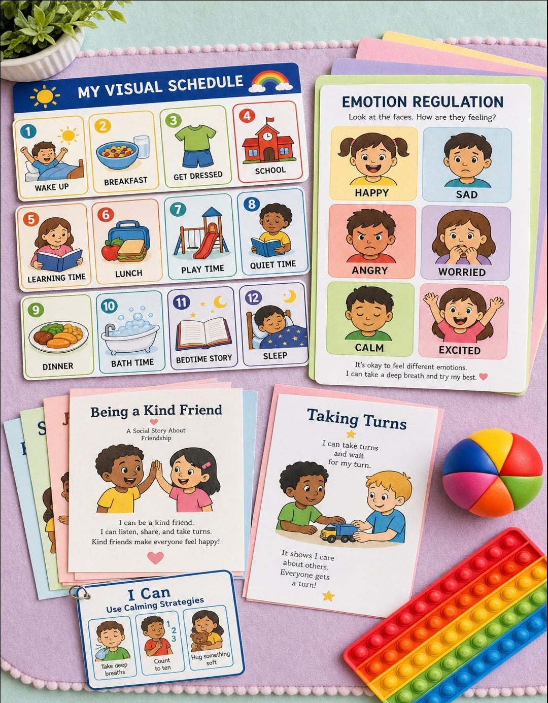 Neuro-Inclusive SPED Starter Bundle | Visual Schedules, IEP Data Binder & Emotion Regulation Toolkit | Special Ed Teacher Printable