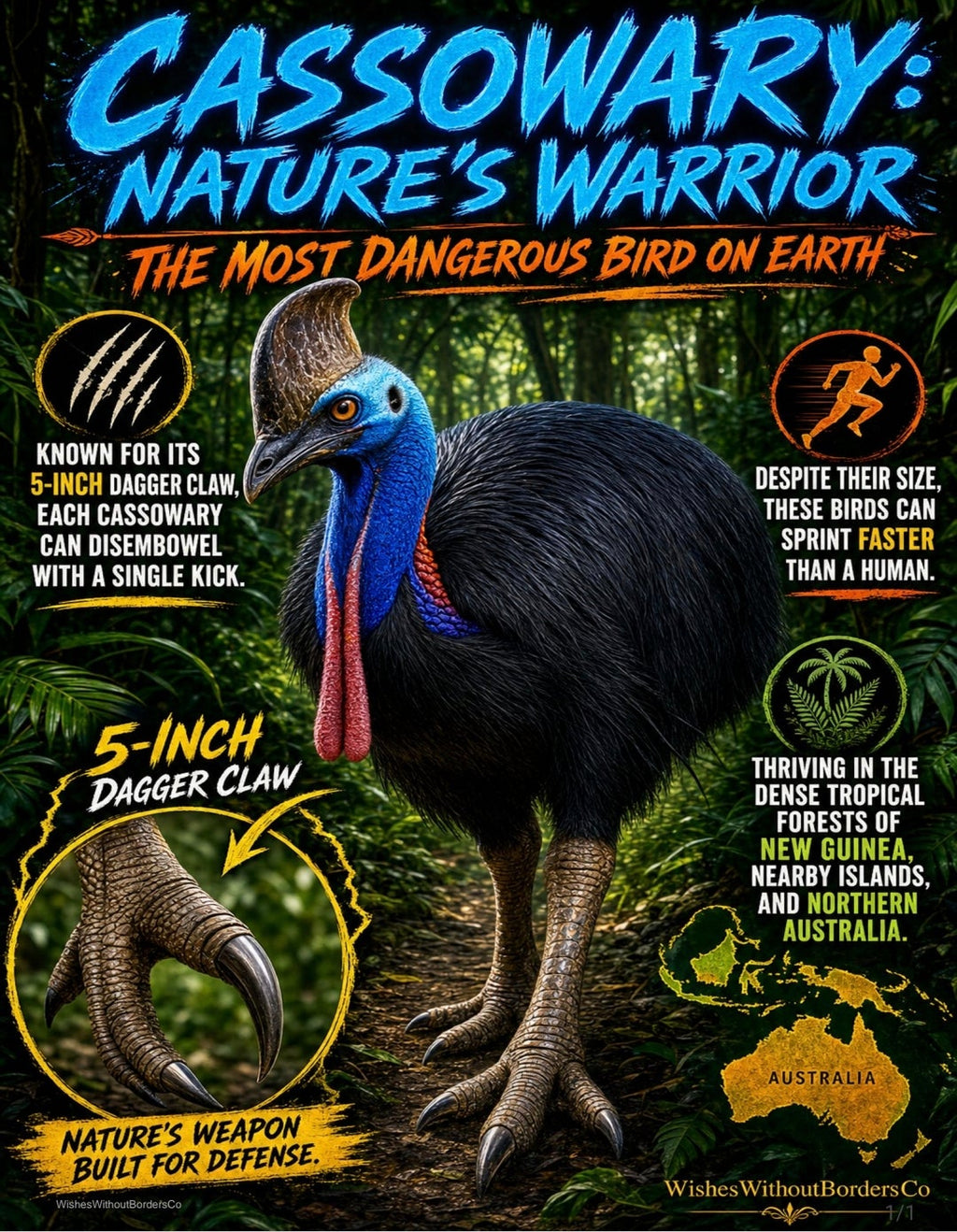 10 Real-Life Monsters | Nature's Most Frightening Creatures | Educational Poster Set