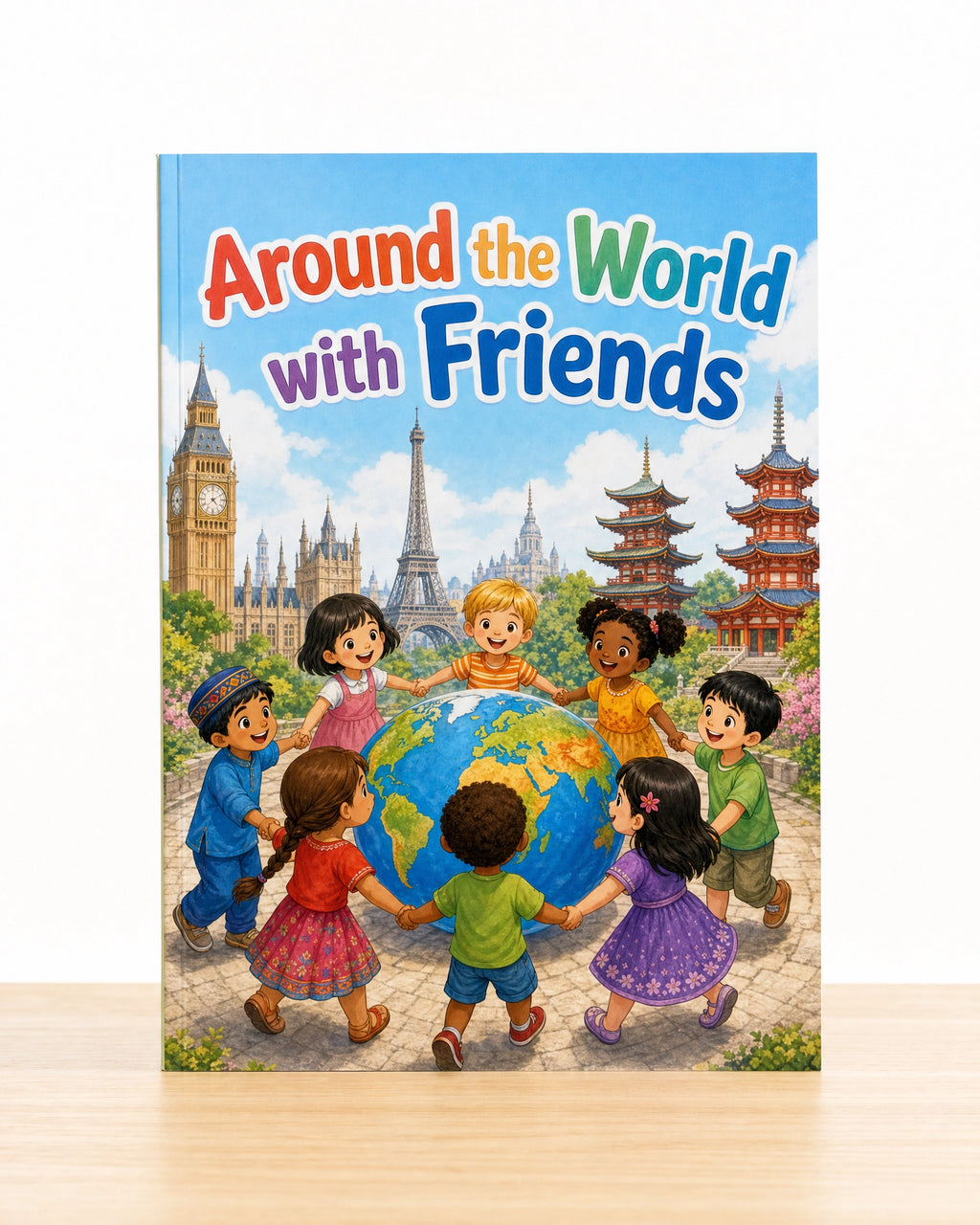 Around the World with Friends Coloring Book | 15 Global Culture Coloring Pages | Multicultural Kids Printable PDF | Geography & Traditional Outfits