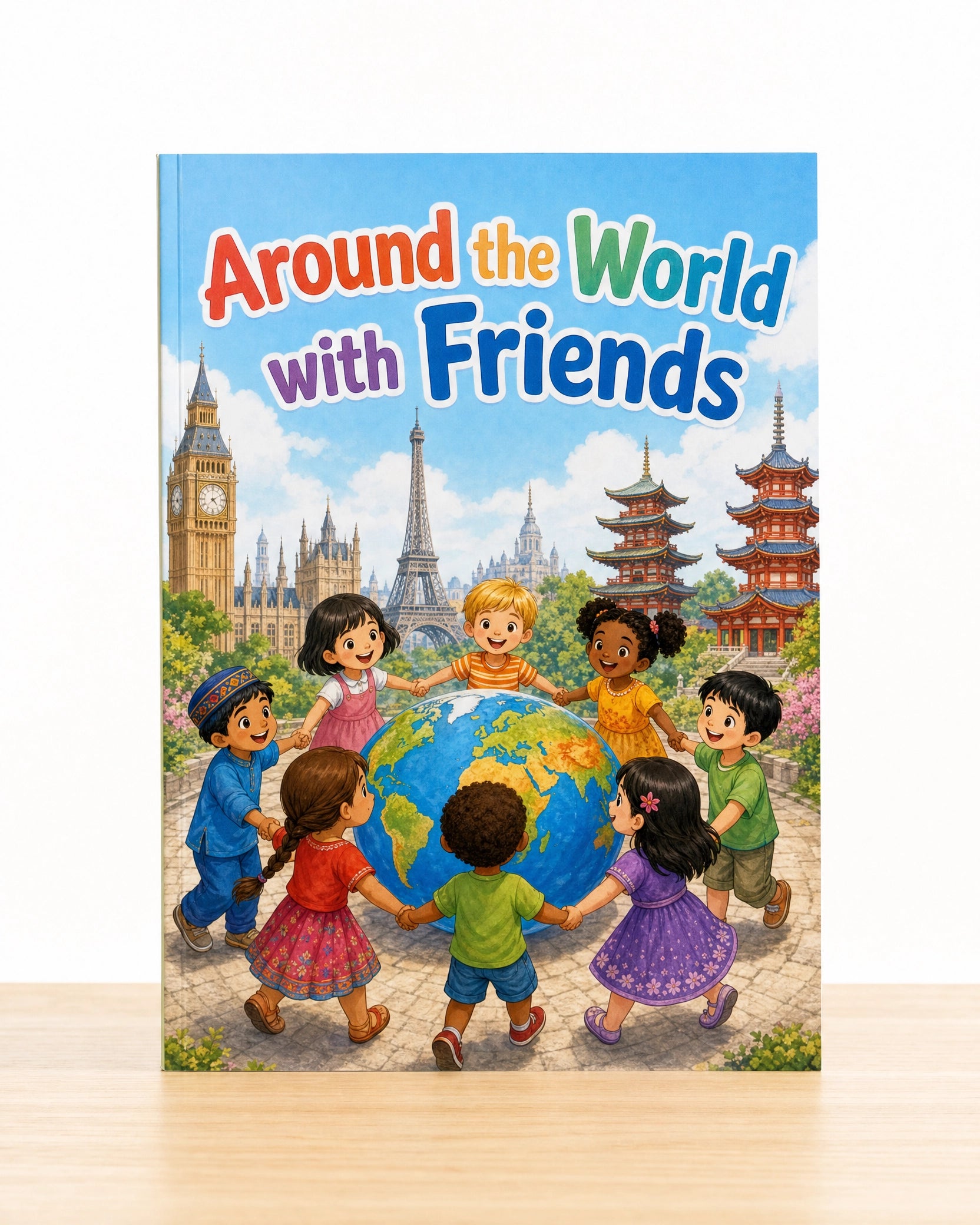 Around the World with Friends Coloring Book | 15 Global Culture Coloring Pages | Multicultural Kids Printable PDF | Geography & Traditional Outfits