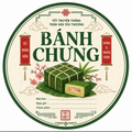 Vietnamese Bánh Chưng Rice Cake Art Print | Traditional Tết Label Designs | 3 Variations Included