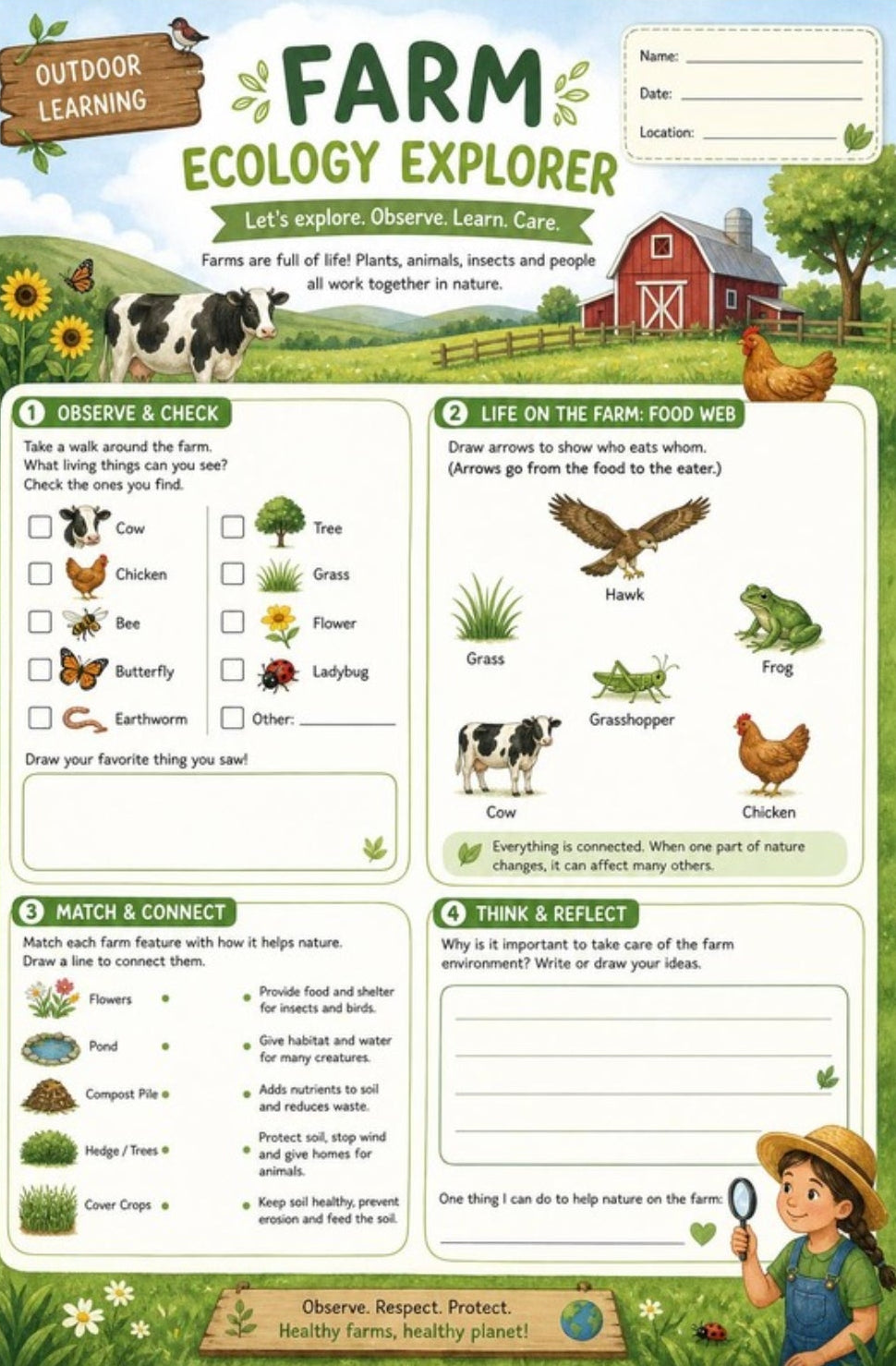 Nature & Outdoor Exploration Pack | Bilingual SEL Activities for Kids