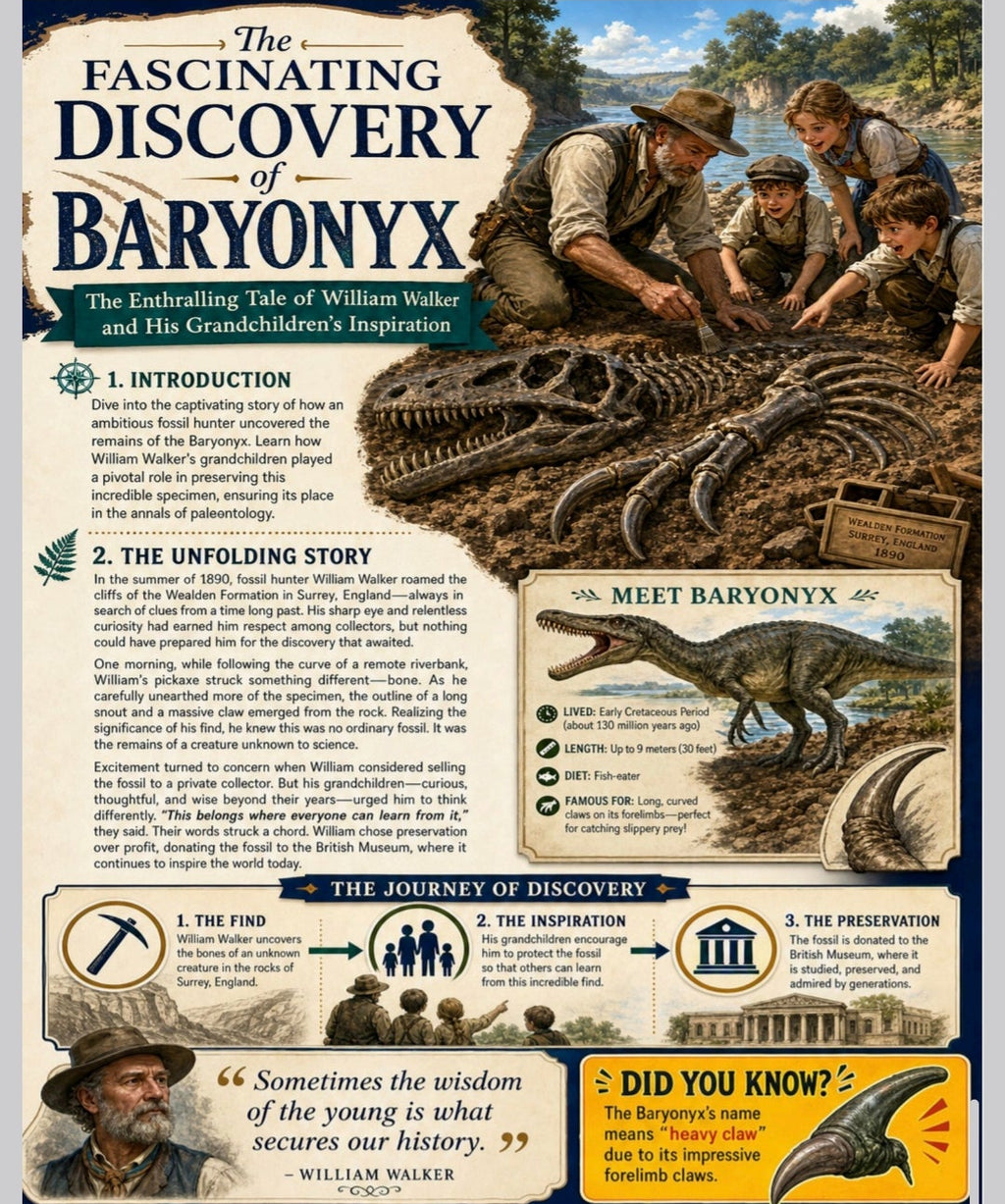 10 Dinosaurs Discovered by Kids — Premium Classroom Poster Set