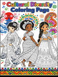 Cultural Diversity Coloring Book for Kids | 10 Around the World Coloring Pages | Multicultural Printable PDF | Homeschool Geography Art