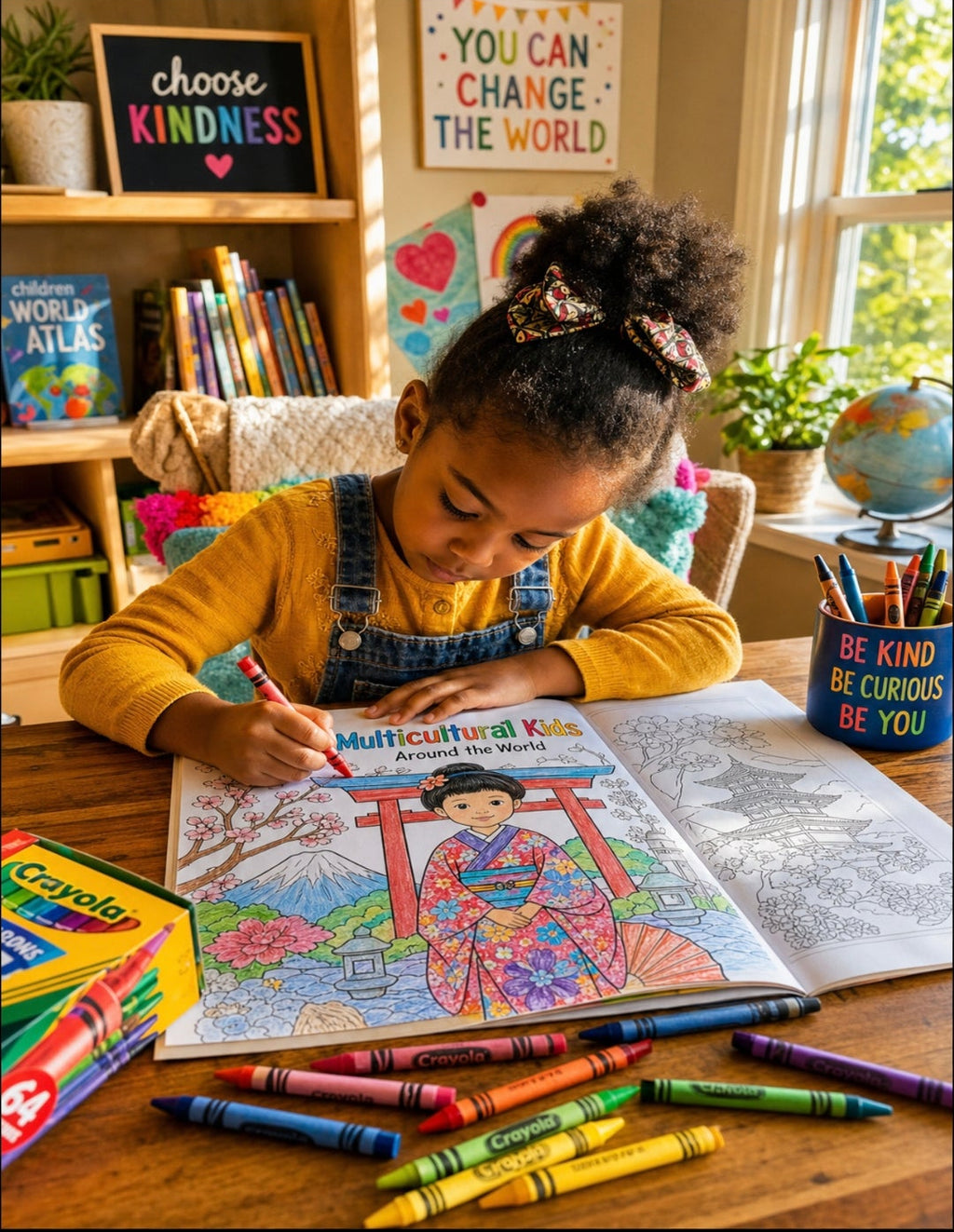 Multicultural Kids Around the World Coloring Book | 16 Printable Pages | Diverse Cultures & Landmarks | Educational Geography Activity | Instant Download