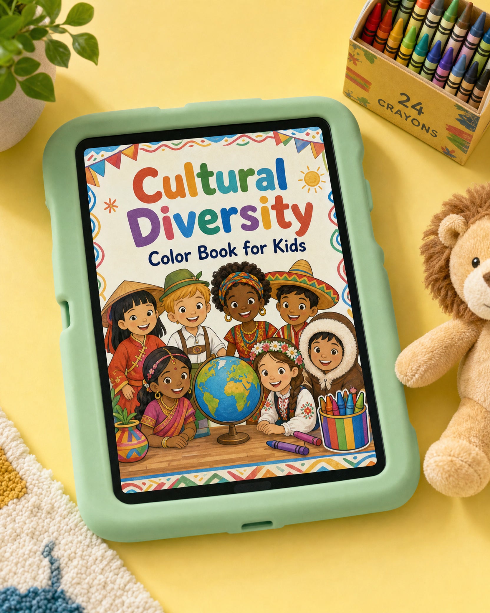 Cultural Diversity Coloring Book for Kids | 10 Around the World Coloring Pages | Multicultural Printable PDF | Homeschool Geography Art