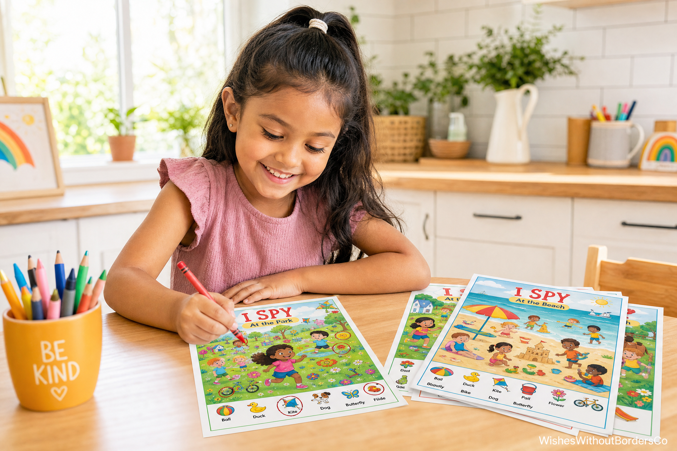 Printable I Spy Family Activity Pages for Kids | 11-Page Search & Find Bundle | Digital Download