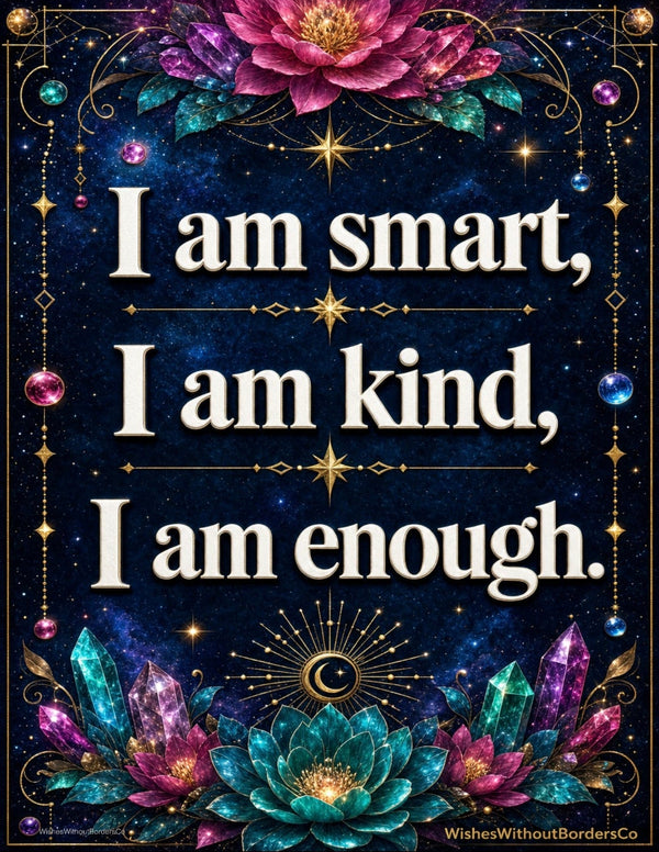 Vibrant Affirmation Printable Poster for Confidence & Positivity