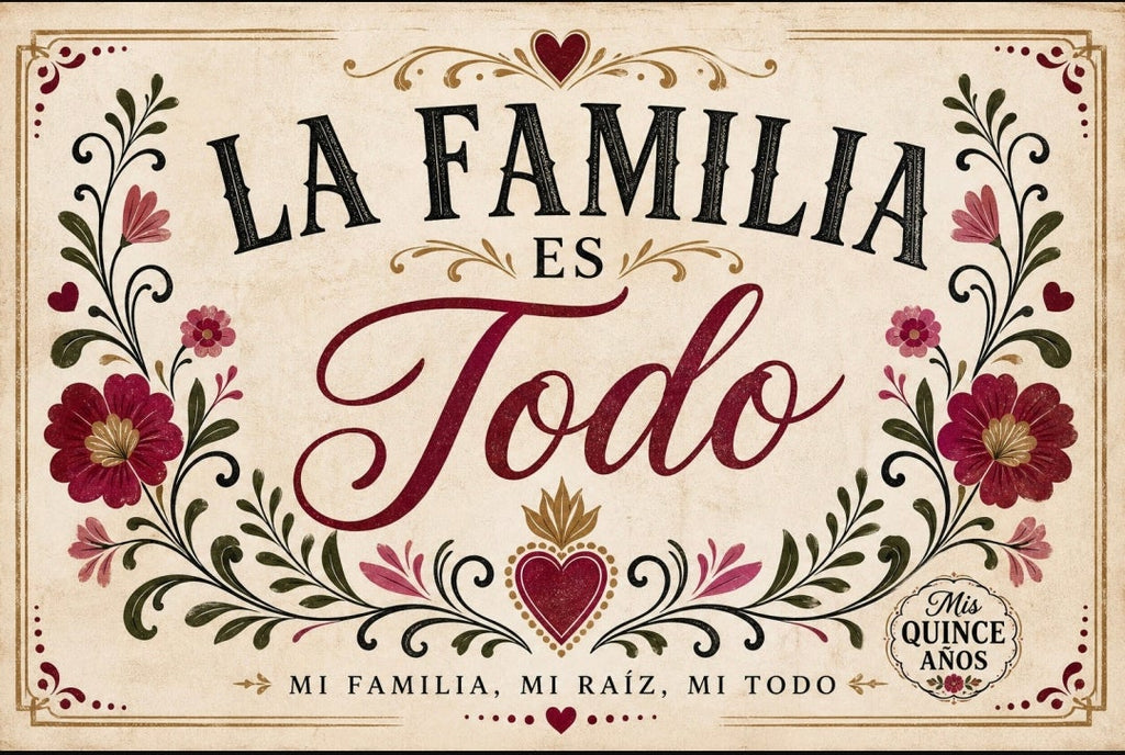 La Familia Es Todo Printable Wall Art Set | 3-Piece Hispanic Home Decor | Latino Family Silhouette Wall Art | Quinceañera Gift Digital Download