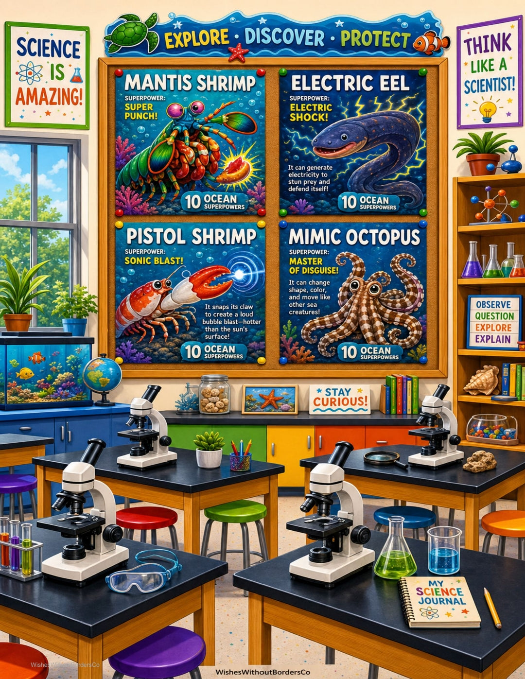 Remarkable Male Animals: Nature's Unconventional Caregivers | Educational Poster Set