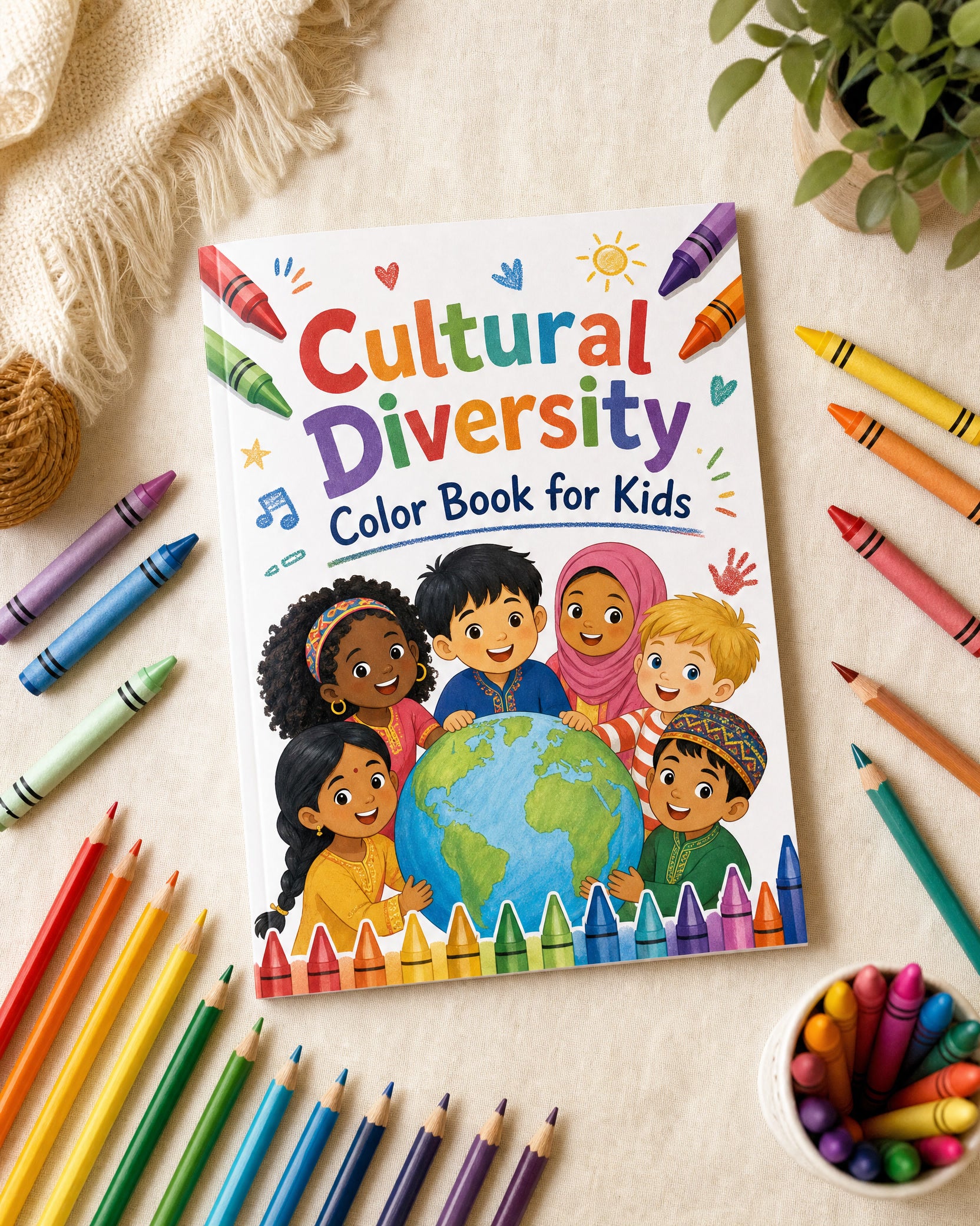 Cultural Diversity Coloring Book for Kids | 10 Around the World Coloring Pages | Multicultural Printable PDF | Homeschool Geography Art