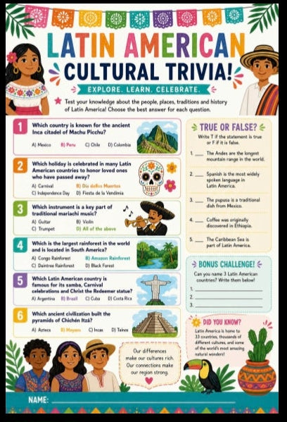 Multicultural Games Printable Activity Bundle for Kids | Classroom Diversity Worksheets | Instant Digital Download